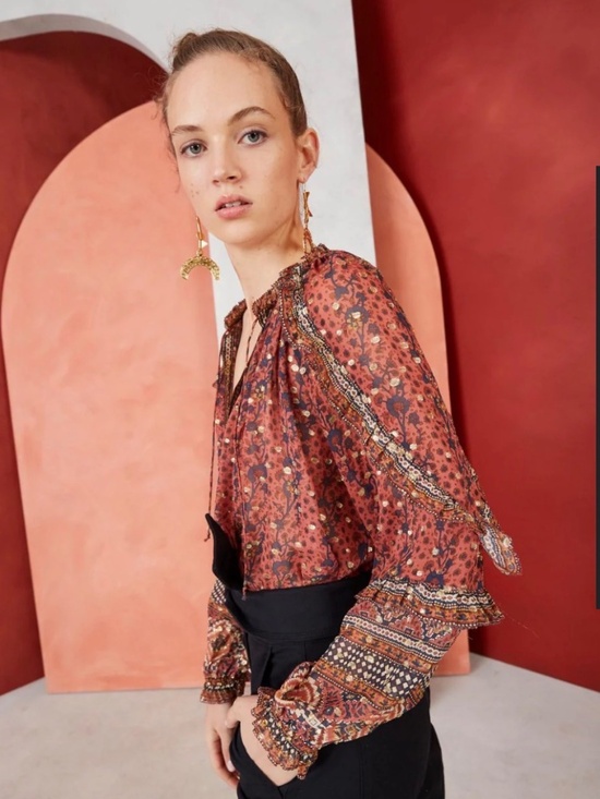 Ulla Johnson Tops - Ulla Johnson Calista blouse in brick red